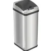 iTouchless Stainless Steel Sensor Trash Can Platinum Edition with AbsorbX Odor Control System, 13 Gal., Silver (IT13RX)