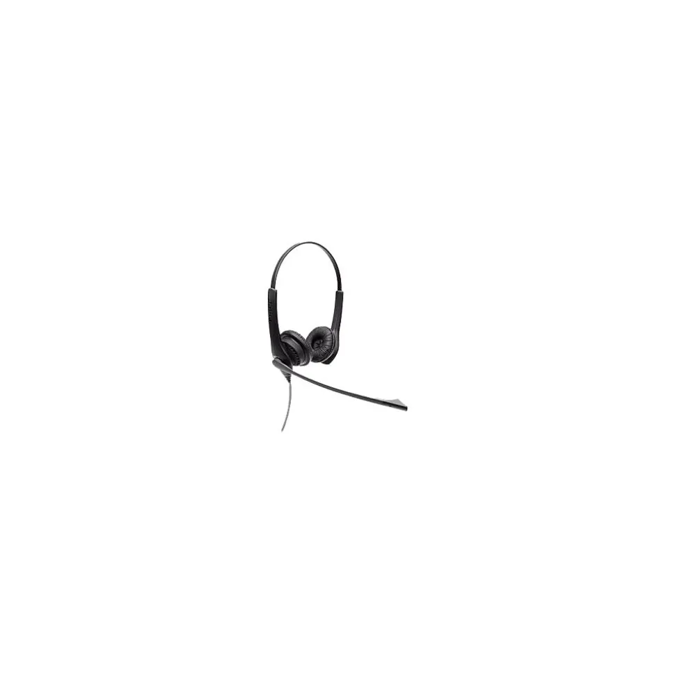 Jabra BIZ 1100 Duo Noise Canceling Stereo On Ear Mobile Headset, Black (1159-0139-EDU)