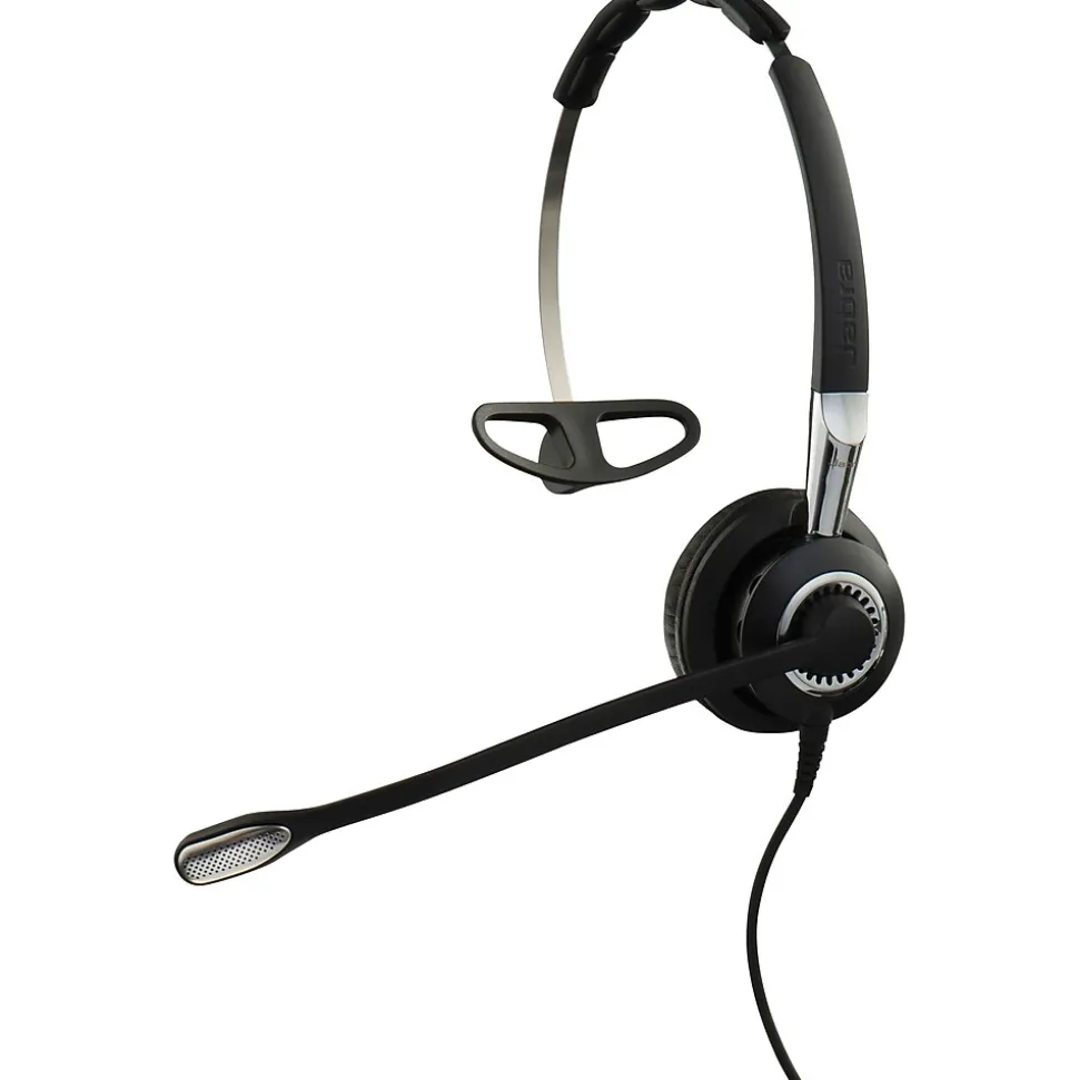 Jabra BIZ 2400 II Noise Canceling Mono Headset Microphone, Over-the-Head, Black (2406-820-205)