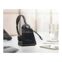 Jabra Engage 75 Wireless Noise Canceling Stereo Computer Over-the-Ear Headset, MS Certified, Black (9559-583-125)