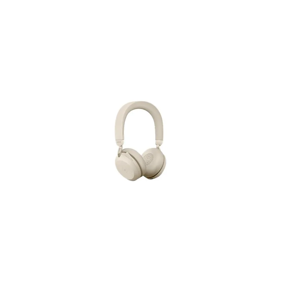 Jabra Evolve2 75 Active Noise Canceling Bluetooth Stereo On Ear Mobile Headset, USB-A, MT Certified, Beige (27599-999-998)