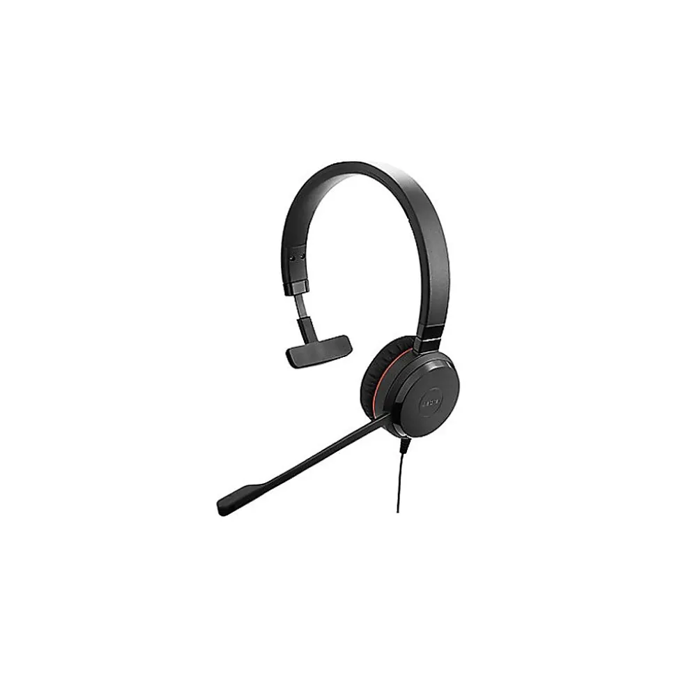 Jabra Evolve 20 MS Mono Noise Canceling Headset, Over-the-Head, Black (4993-823-309)
