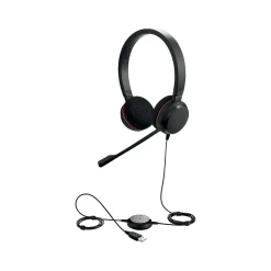 jabra Evolve 20 Stereo On-Ear Computer Headset, Black (100-55900000-02)