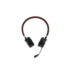 jabra Evolve 65 UC Stereo Noise Canceling Bluetooth Stereo Phone & Computer Headset, Black/Red/Silver (100-98500001-02)