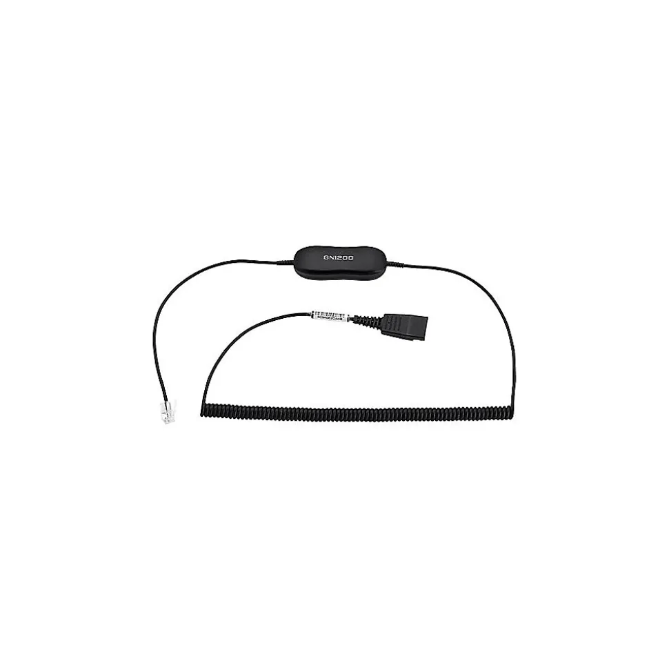 jabra GN1218 AC Attenuation Coiled Cable, Black