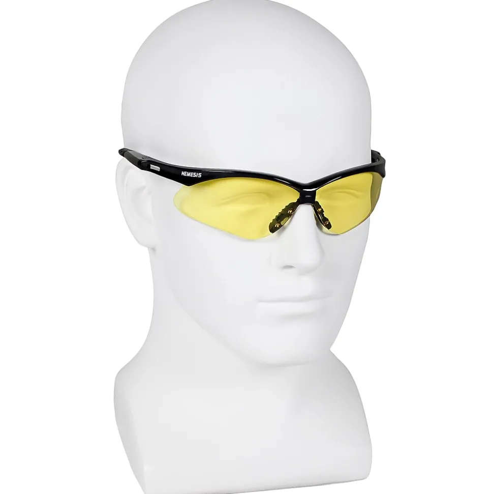Jackson® Nemesis Safety Glasses, Polycarbonate, Amber, Black
