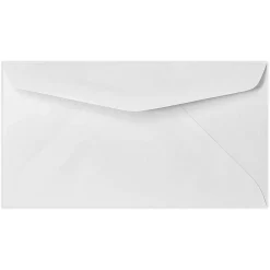 JAM Paper #7 Booklet Envelope, 3 3/4" x 6 3/4", White, 50/Pack (43430-50)