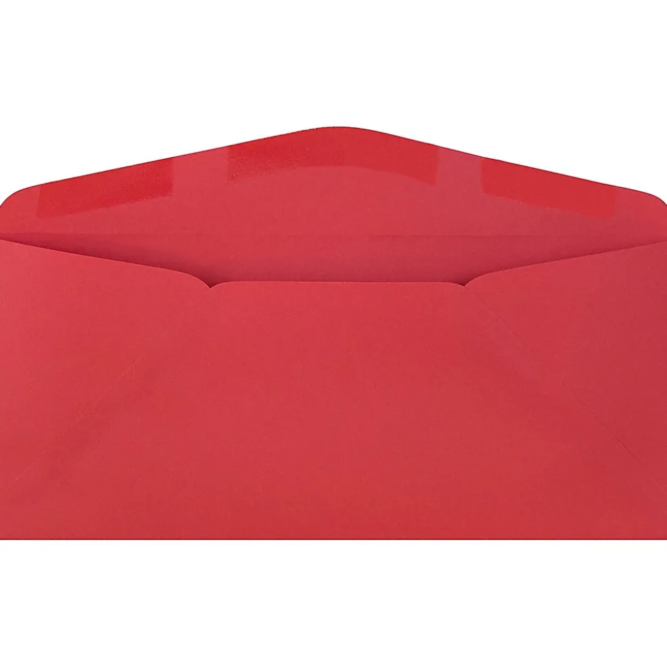 JAM Paper #9 Business Colored Envelopes, 3.875 x 8.875, Red Recycled, 25/Pack (1532900)
