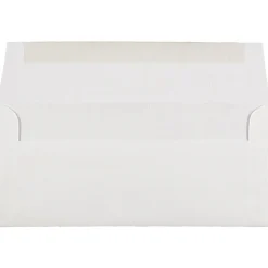 JAM Paper #10 Business Strathmore Envelopes, 4.125 x 9.5, Bright White Laid, 50/Pack (191166I)