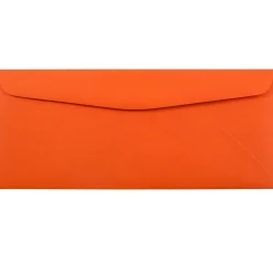 JAM Paper #10 Business Window Envelopes, 4.125 x 9.5, Orange Recycled, 25/Pack (5156477)