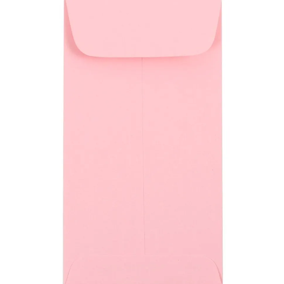 JAM Paper #7 Coin Business Envelopes, 3.5 x 6.5, Baby Pink, 25/Pack (1526773)