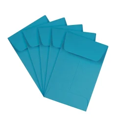 JAM Paper #1 Coin Business Colored Envelopes, 2.25 x 3.5, Blue Recycled, 25/Pack (352727818)
