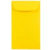 JAM Paper #6 Coin Business Colored Envelopes, 3.375 x 6, Yellow Recycled, 50/Pack (356730557i)