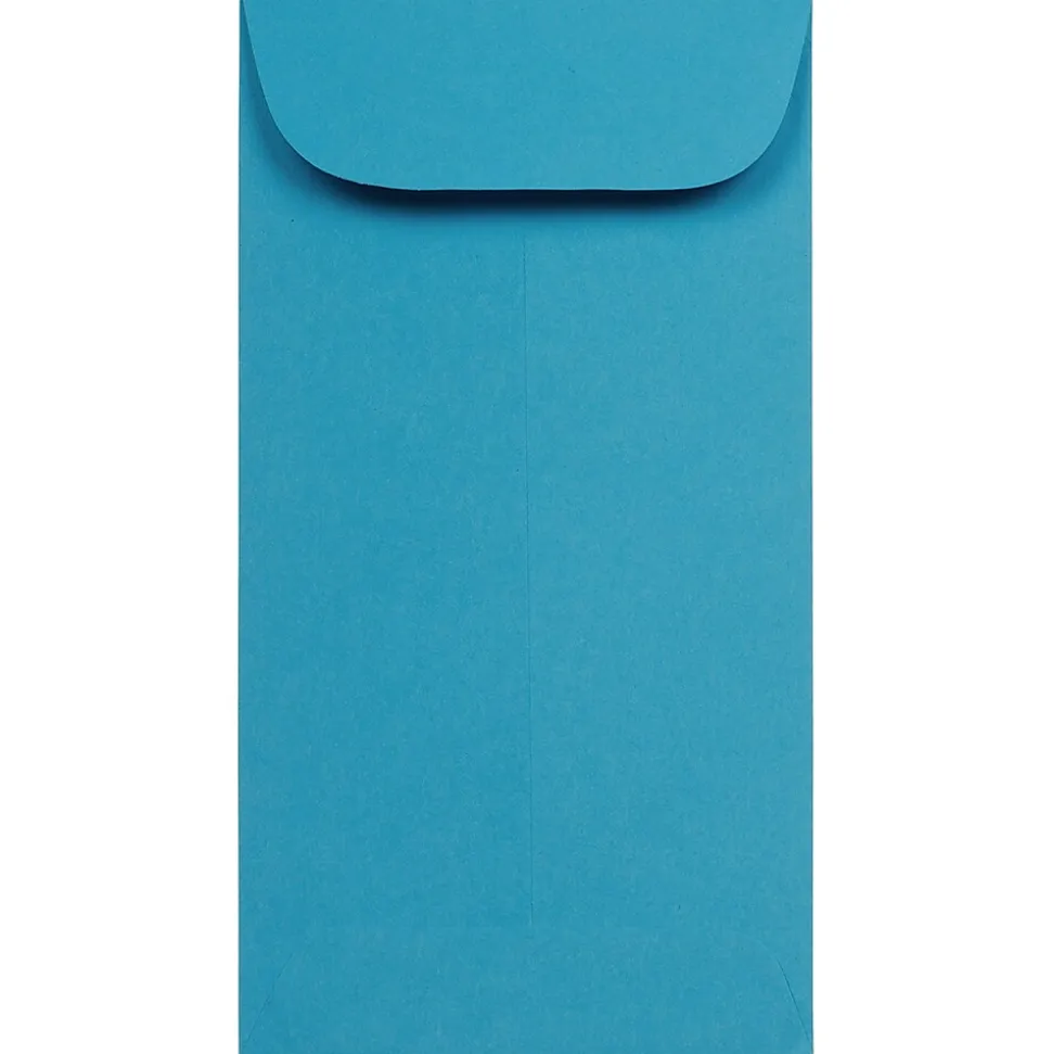 JAM Paper #7 Coin Envelopes, 3 1/2" x 6 1/2", Blue, 100/Pack (1526764d)
