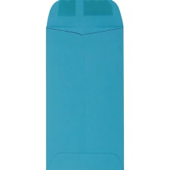 JAM Paper #7 Coin Envelopes, 3 1/2" x 6 1/2", Blue, 100/Pack (1526764d)