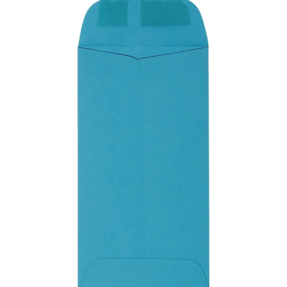 JAM Paper #7 Coin Envelopes, 3 1/2" x 6 1/2", Blue, 100/Pack (1526764d)