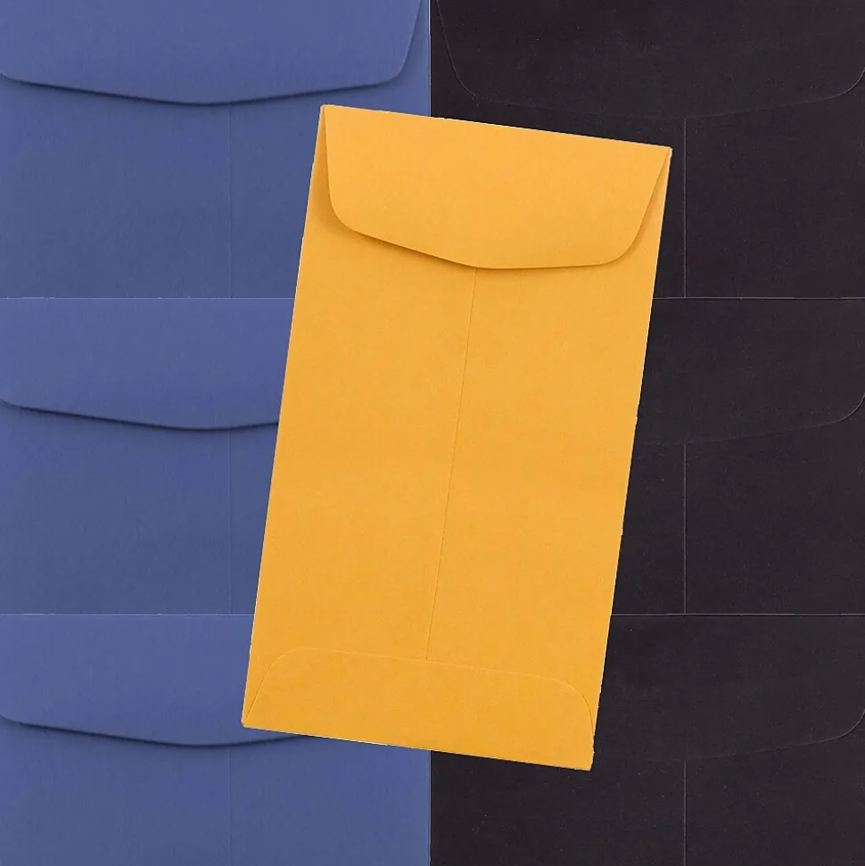 JAM Paper #6 Kraft Coin Envelope, 3 3/8" x 6", Brown Kraft, 25/Pack (1623992)