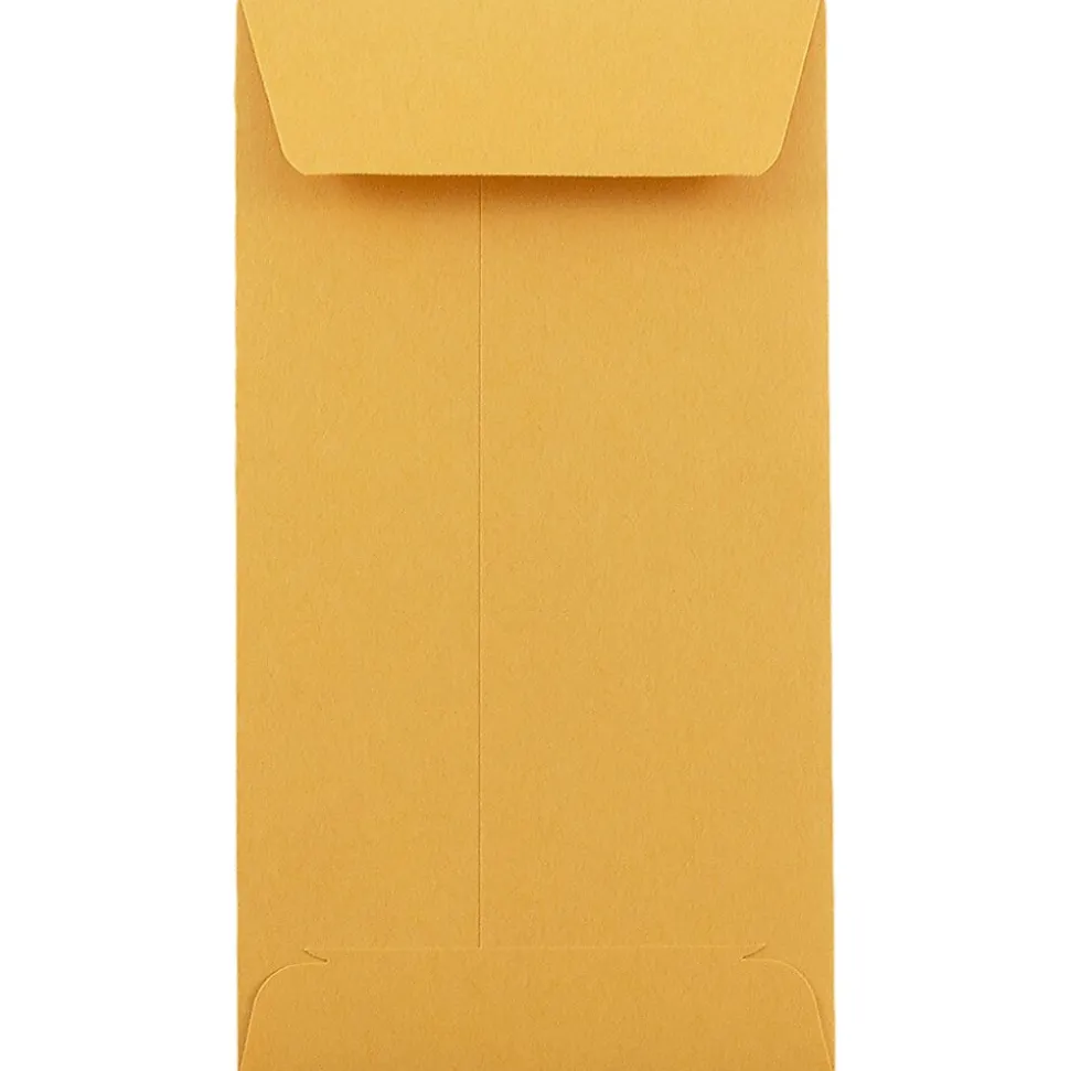 JAM Paper #7 Kraft Coin Envelope, 3 1/2" x 6 1/2", Brown Kraft, 1000/Carton (95125B)
