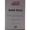 JAM Paper 80 lb. Cardstock Paper, 8.5" x 14", Dark Gray, 50 Sheets/Pack (64429535)
