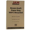 JAM Paper 60 lb. Cardstock Paper, 8.5" x 14", Brown Kraft Paper Bag, 50 Sheets/Pack (463117509)