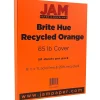 JAM Paper 65 lb. Cardstock Paper, 8.5" x 11", Orange, 50 Sheets/Pack (1033879)