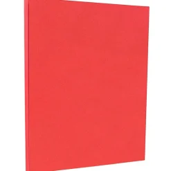 JAM Paper 65 lb. Cardstock Paper, 8.5" x 11", Red, 250 Sheets/Ream (101378B)