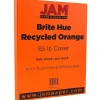 JAM Paper 65 lb. Cardstock Paper, 8.5" x 11", Orange, 250 Sheets/Ream (1033879B)