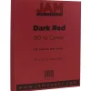 JAM Paper 80 lb. Cardstock Paper, 8.5" x 11", Dark Red, 50 Sheets/Pack (46395837)