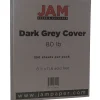 JAM Paper 80 lb. Cardstock Paper, 8.5" x 11", Dark Gray, 250 Sheets/Ream (26396471B)