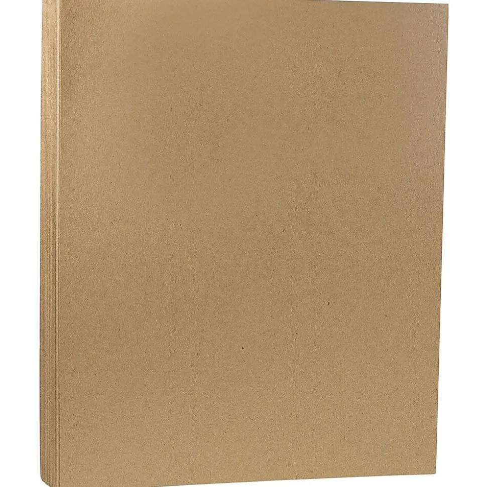 JAM Paper 65 lb. Cardstock Paper, 8.5" x 11", Brown Kraft, 250 Sheets/Ream (LEKR120606B)