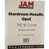 JAM Paper 110 lb. Cardstock Paper, 8.5" x 11", Opal Ivory Stardream, 50 Sheets/Pack (173SD8511OP285)