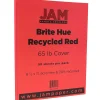 JAM Paper 65 lb. Cardstock Paper, 8.5" x 11", Red, 50 Sheets/Pack (101378)