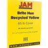 JAM Paper 65 lb. Cardstock Paper, 8.5" x 11", Yellow, 50 Sheets/Pack (104018)