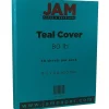 JAM Paper 80 lb. Cardstock Paper, 8.5" x 11", Teal, 50 Sheets/Pack (1524384)