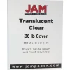 JAM Paper 36 lb. Cover Paper, 8.5" x 11", Clear, 250 Sheets/Ream (1566B)