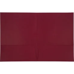 JAM Paper 2 Pocket Cardstock Presentation Folder, Burgundy, 25/Pack (386LBURA)