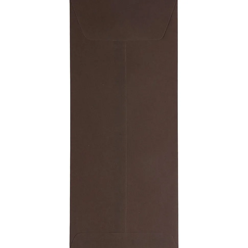 JAM Paper #14 Policy Business Commercial Envelope, 5" x 11 1/2", Chocolate Brown, 50/Pack (90094030I)