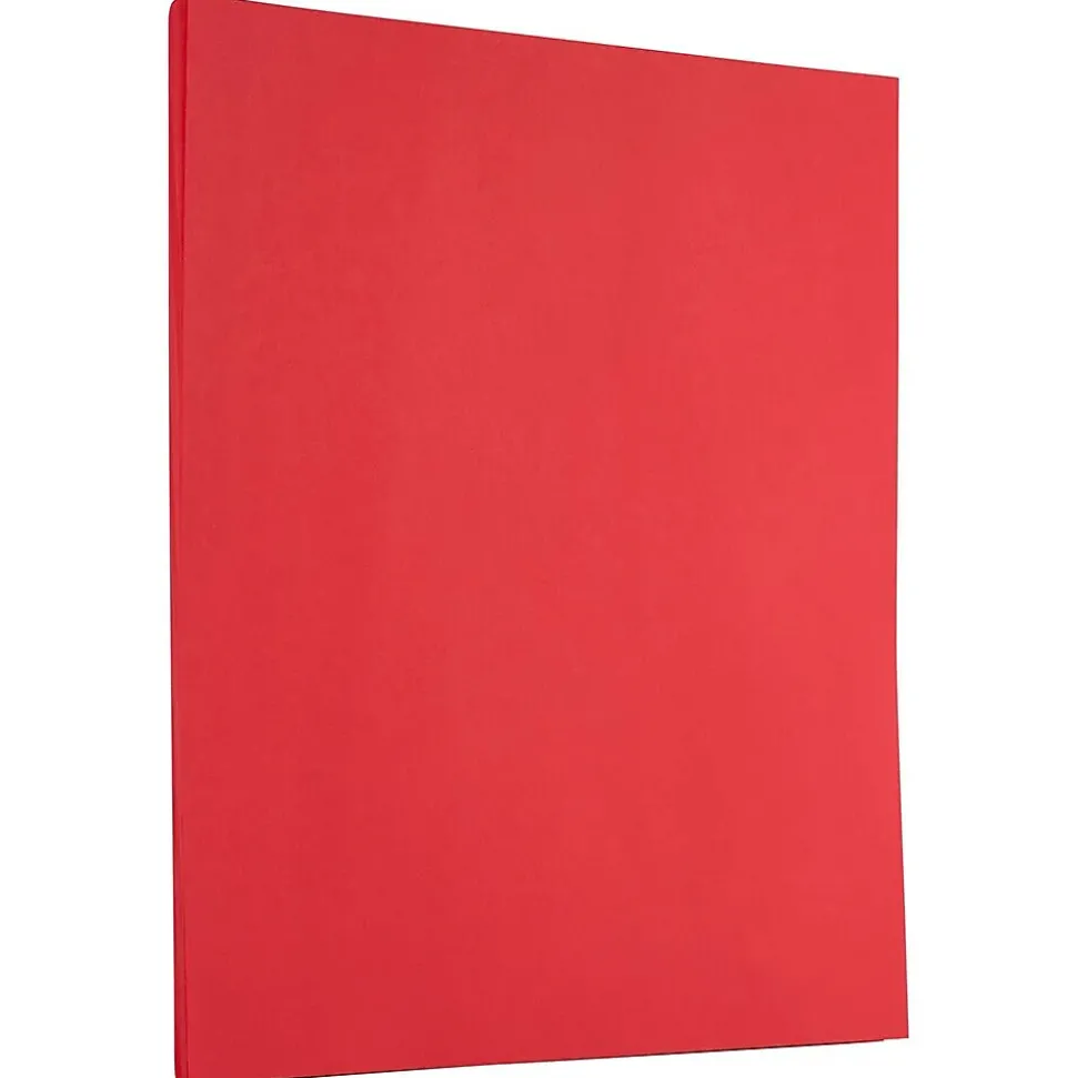 JAM Paper 30% Recycled Smooth Colored 8.5" x 11" Copy Paper, 24 lbs., Red, 50 Sheets/Pack (151023A)