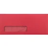 JAM Paper #10 Window Envelope, 4 1/8" x 9 1/2", Red, 25/Pack (1531052)