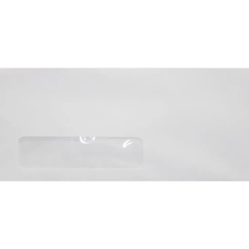 JAM PAPER #10 Window Envelopes (4 1/8 x 9 1/2), 24lb., Bright White, Laser Safe, 250/pack