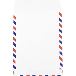JAM Paper 9 x 12 Airmail Open End Catalog Envelopes, White, 50/Pack (1430744I)