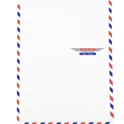 JAM Paper 9 x 12 Airmail Open End Catalog Envelopes, White, 25/Pack (1430744)