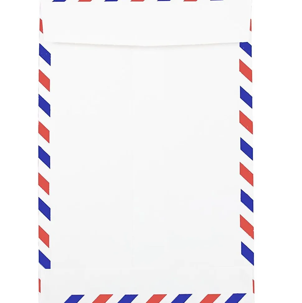 JAM Paper 6 x 9 Airmail Open End Catalog Envelopes, White, 50/Pack (1430743I)