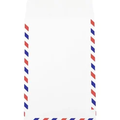JAM Paper 6 x 9 Airmail Open End Catalog Envelopes, White, 50/Pack (1430743I)