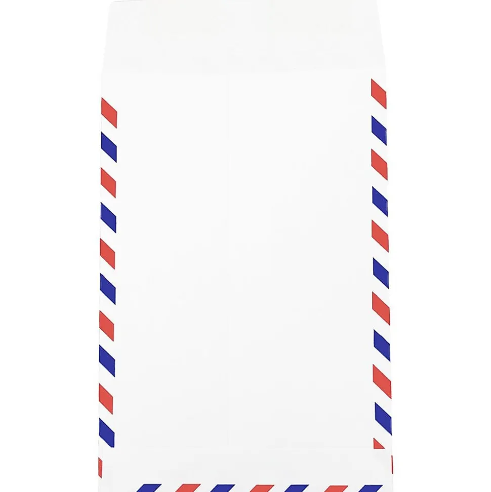 JAM Paper 6 x 9 Airmail Open End Catalog Envelopes, White, 50/Pack (1430743I)