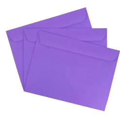 JAM Paper 9 x 12 Booklet Colored Envelopes, Violet Purple Recycled, 25/Pack (1531752)