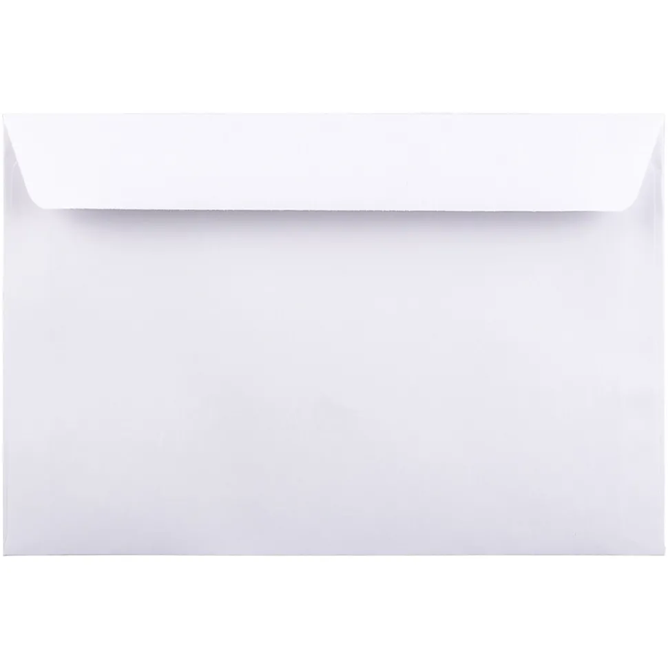 JAM PAPER 6 x 9 Booklet Commercial Envelopes, White, 100/Pack (15866I)