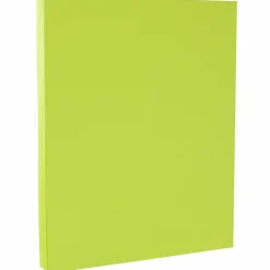 JAM PAPER 8.5" x 11" Color Cardstock, 65lb, Ultra Lime, 100/pack (104067G)