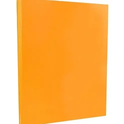 JAM PAPER 8.5" x 11" Color Cardstock, 65lb, Ultra Orange, 100/pack (151027G)