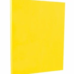 JAM PAPER 8.5" x 11" Color Cardstock, 65lb, Yellow, 100/pack (104018G)